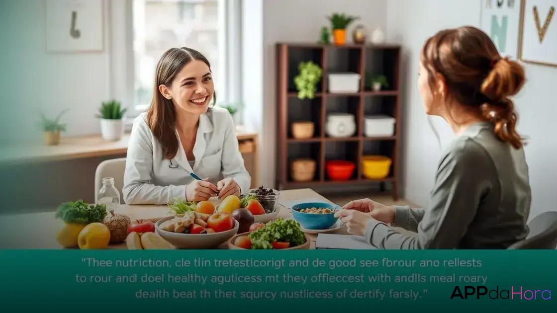 Benefícios de consultar um nutricionista