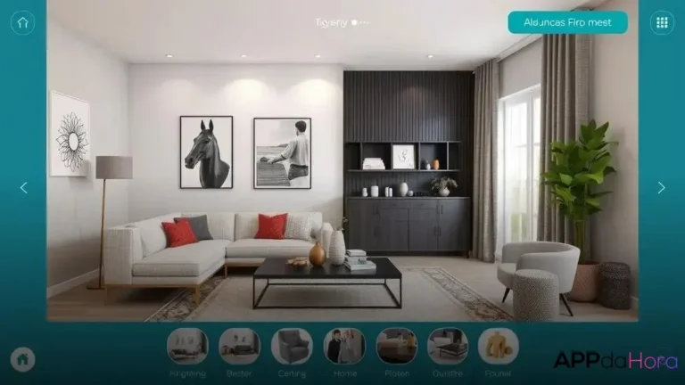 Imagem editorial: Aplicativos para decoração de casa e design de interiores