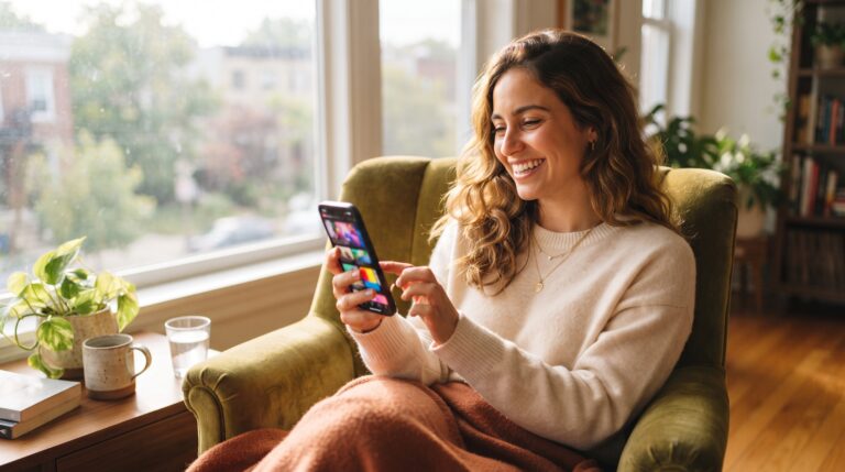 Mãos comparando dois aplicativos de novelas curtas no celular